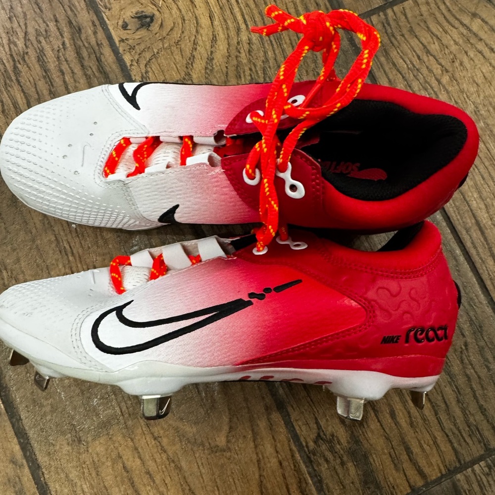 Nike React Black and White Women's Softball Cleats